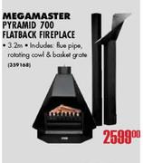 MegaMaster Pyramid 700 Flatback Fireplace-3.2m 
