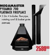 Megamaster Pyramid 700 Flatback Fireplace-3.2m 