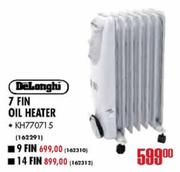 Delonghi 9 Fin Oil Heater KH770715