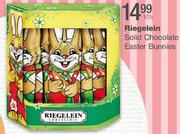 Riegelein Solid Chocolate Easter Bunnies-10's