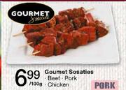 Gourmet Sosaties (Beef,Pork,Chicken) Per 100g