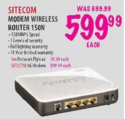 Sitecom Modem Wireless Router 150N