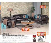 Sorrento 3 Piece Leather Uppers Combo Lounge Suite