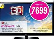 LG FHD 3D LED TV-42"(107cm)