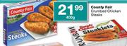 County Fair Crumbed Chicken Steaks-400gm