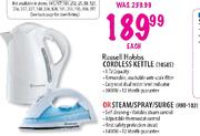 Russell Hobbs Cordless Kettle-1.7 Ltr (10585) or Steam/Spray/Surge (RHI-102)-each