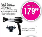 Russell Hobbs 2000W Hairdryer AC Diffuser