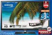 Samsung FHD 3D Plasma TV-51"(130cm)
