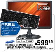 Samsung SyncMaster LS19AIN LCD Monitor + Free Logitech Wireless Keyboard and Mouse Bundle