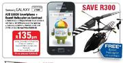 Samsung Galaxy Ace S5830 Smartphone + Beewl Hellicoptar On Contract