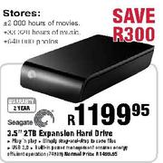 Seagate 2TB Expansion Hard Drive-3.5"