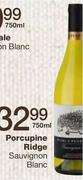 Porcupine Ridge Sauvignon Blanc- 750ml