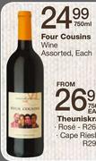 Four Cousins Wine Assorted Each- 750ml