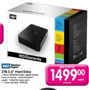WD Western Digital 2TB 3.5" Hard Drive-Each