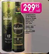 Glenfiddich 12 Yo Special Reserve Single Malt Scotch Whisky In Gift Tube-1*750ml
