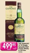 The Glenlivet 15 Yo Single Speyside Malt Scotch Whisky In Gift Box-1*750ml