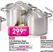 Aro Stainless Steel Professional Stock Pot-4l