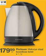 Platinum Vlekvrye Staal Koordlose Ketel-1,7ltr-Elk