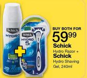 Schick Hydro Razor+Schick Hydro Shaving Gel-240ml