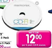 Memorex CD-R 52 x 5 Pack Per 5 Pack CD-R