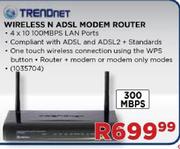 Trendnet Wireless N ADSL Modem Router