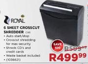 Royal 6 Sheet Crosscut Shredder (CX6)