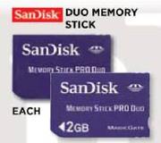 SanDisk 8GB Duo Memory Stick-each