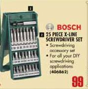Bosch 25 Piece X-Line Screwdriver Set