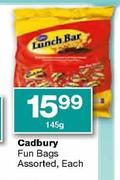 Cadbury Fun Bags Assorted, Each-145g