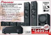 Pioneer 5.1 DVD Component Home Theatre System (RS33)