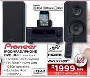 Pioneer IPod/IPad/IPhone DVD Hi-Fi