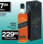Johnnie Walker Black Label Whisky-750ml-Each