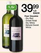 Four Cousins Natural Sweet White-1.5Ltr-Each