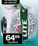 Castle Lite Beer NRB-12x340ml