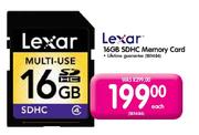 Lexar 16GB SDHC Memory Card