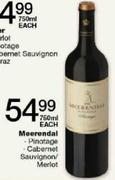Meerendal Cabernet Sauvignon/Merlot-750ml-Each