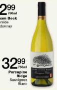 Porcupine Ridge Sauvignon Blanc-750ml