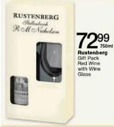 Rustenberg Gift pack Red Wine with Wine Glasses-750ml