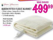 Pure Pleasure Queen Fitted Fleece Blanket