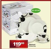 Abstract Eetservies-20 Stuk Stel