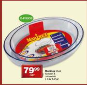 Marinex Oval Roaster & Casserole Set-2 Piece