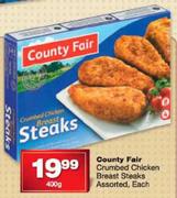 County Fair Crumbed Chicken Breast Steaks-400gm