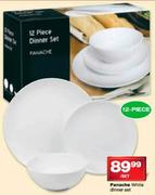 Panache White Dinner Set-12 Piece Per Set