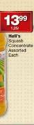 Hall's Squash Concentrate Assorted-1.25L