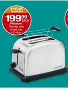Platinum Toaster With Bread Tray-Each