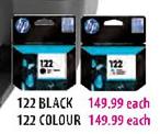 HP 122 Black Each