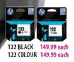 HP 122 Colour Each
