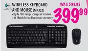 Logitech Wireless Keyboard and Mouse(MK320)