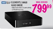 Western Digital Elements Hard Drive-500GB