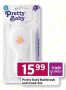 Pretty Baby Hairbrush And Comb Set